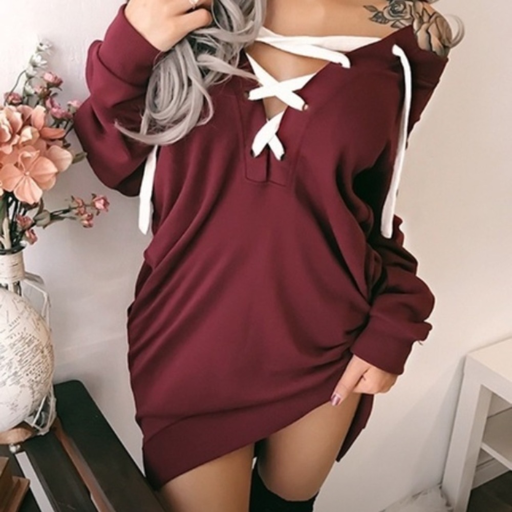 Sweater dress sweatshirt long sleeve dress women’s